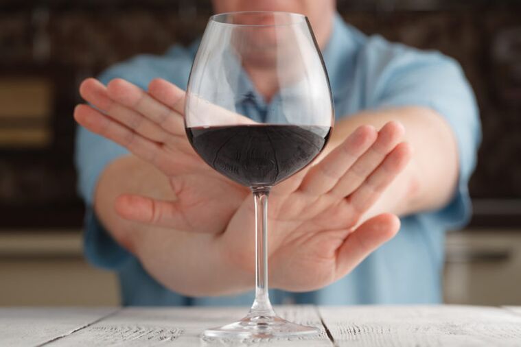 Glas Wein und Alkoholkonsum